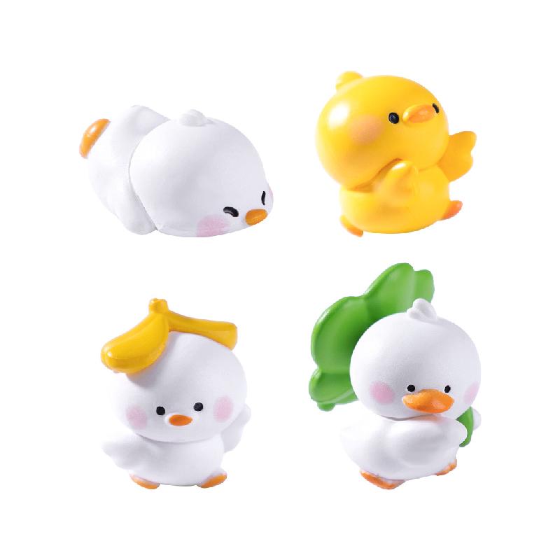 Tiểu cảnh vịt vàng DIY, phụ kiện tiểu cảnh mini treo bàn PVC đáng yêu, cute (ZC-1038)