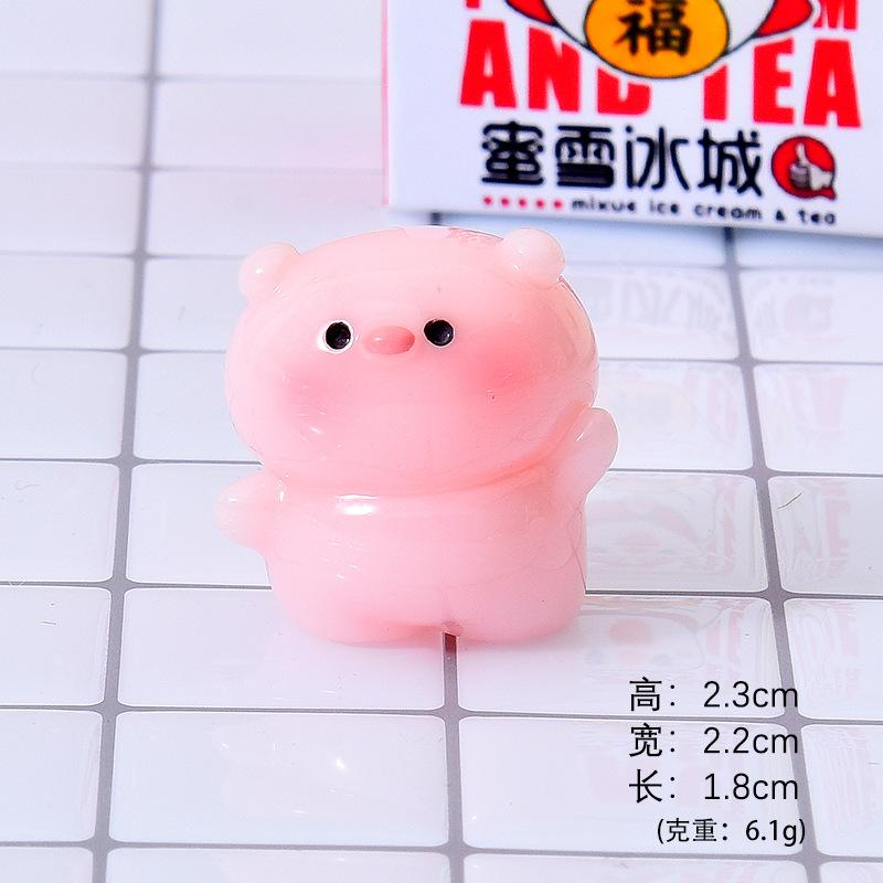 Heo hồng mini resin, mô hình để bàn, blind box, phụ kiện DIY (NX-605)