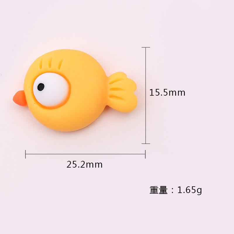 儿童发圈发夹diy手工材料 仿真动物卡通饰品贴片小熊企鹅 大象