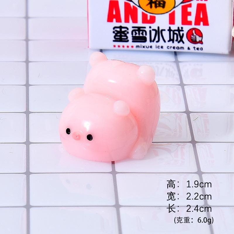 Heo hồng mini resin, mô hình để bàn, blind box, phụ kiện DIY (NX-605)