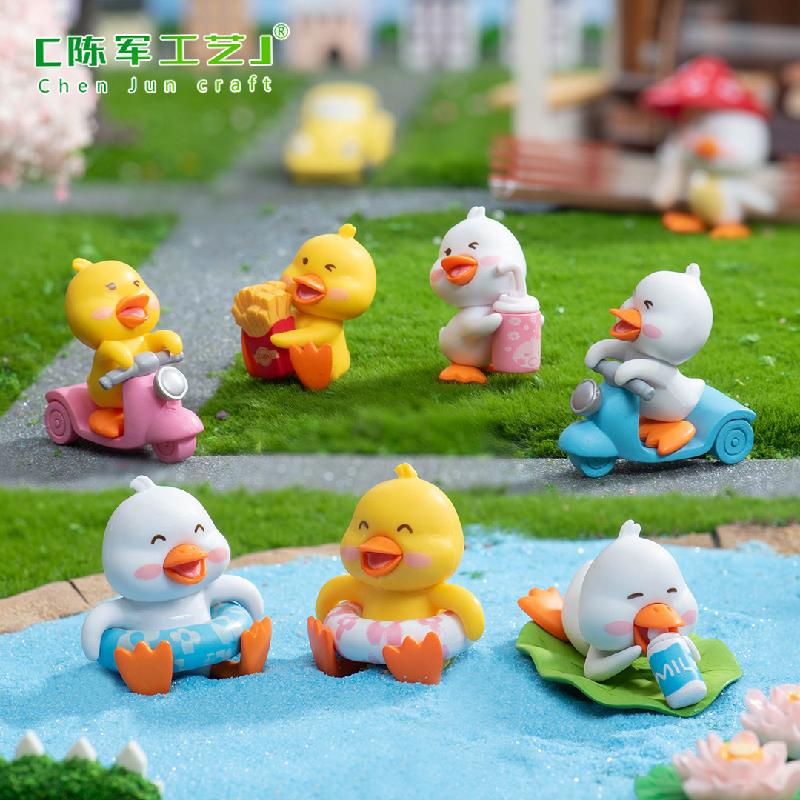 Phụ Kiện Tiểu Cảnh 微景观创意可爱小黄鸭公仔园艺造景 DIY装饰品配件迷你桌面小摆件