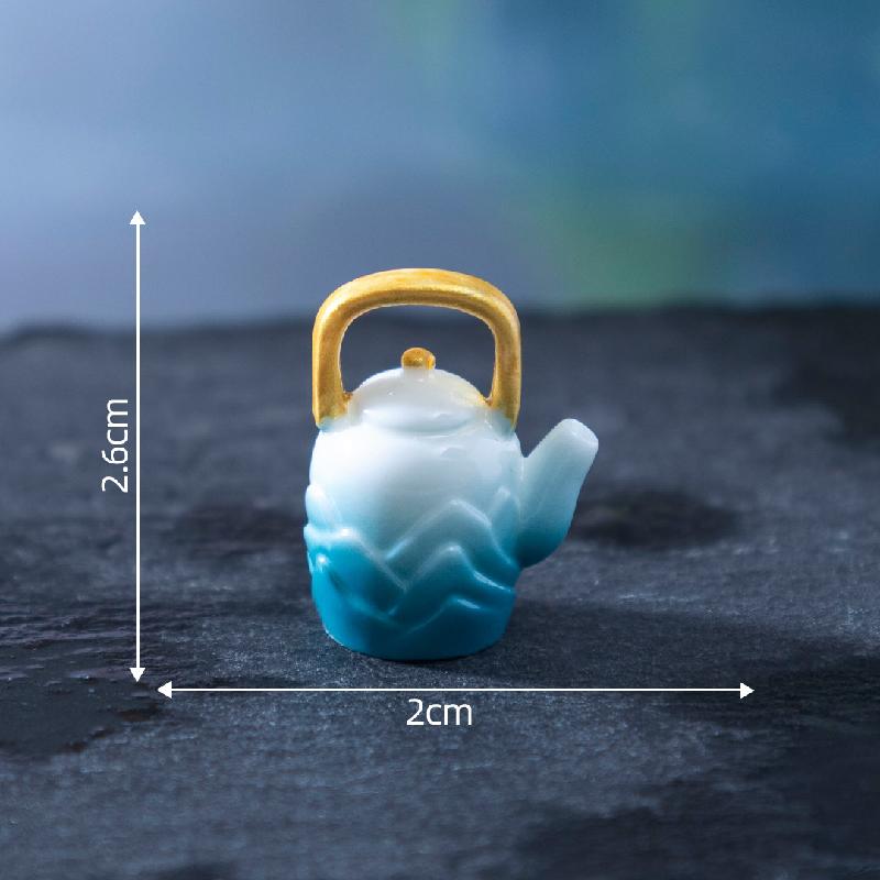Tiểu cảnh phong cách Trung Quốc, trà cụ, ấm trà DIY, phụ kiện tiểu cảnh mini (ZC-732)