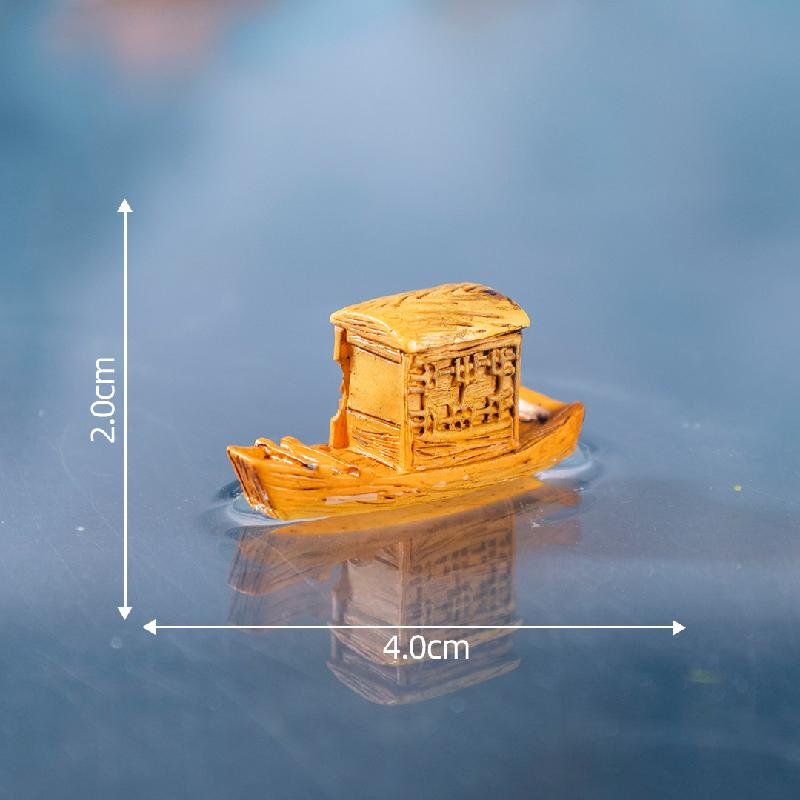 Tiểu cảnh thuyền, tàu nhỏ, thuyền cổ phong, DIY, phụ kiện bàn resin mini sáng tạo (ZC-122)