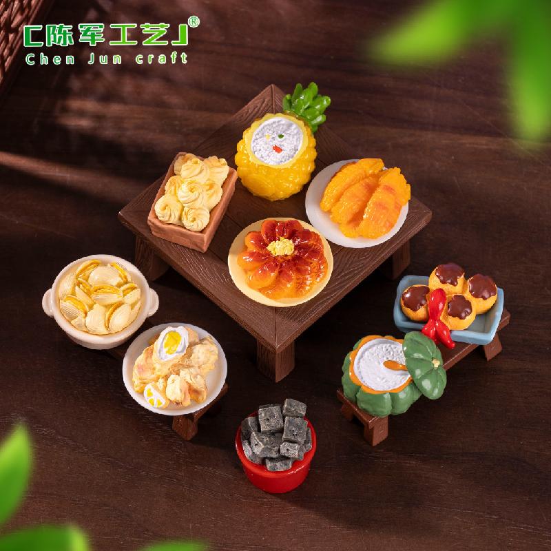 Phụ Kiện Tiểu Cảnh 微景观创意食玩小吃臭豆腐龙虾夜宵DIY装饰品配件迷你桌面小摆件