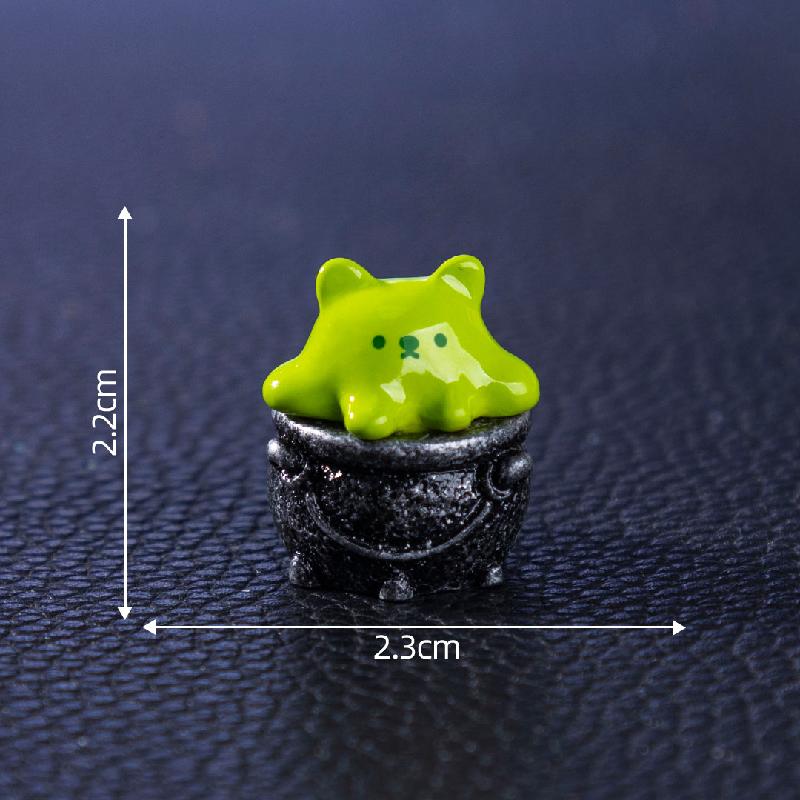 Tiểu cảnh nữ phù thủy, nồi nung Halloween, DIY, phụ kiện bàn tiểu cảnh mini sáng tạo (ZC-234)