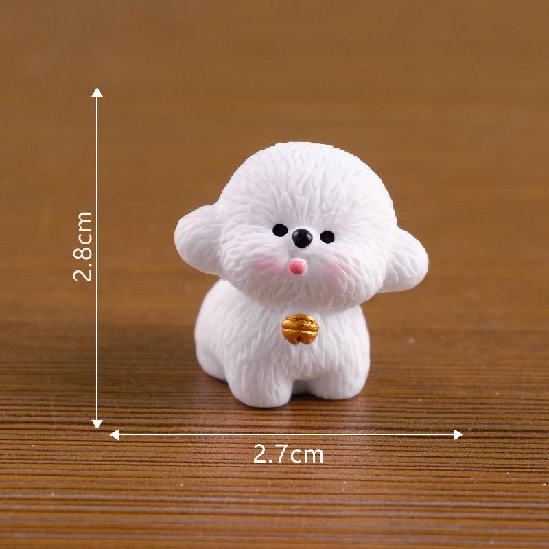 Tiểu cảnh cún trắng dễ thương, búp bê DIY, phụ kiện bàn mini tiểu cảnh đáng yêu (ZC-155)