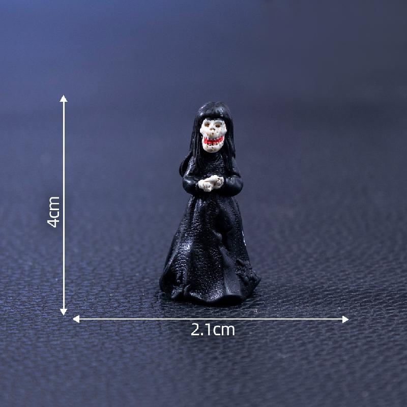 Cặp xương sọ Halloween, tiểu cảnh DIY, phụ kiện bàn mini đáng yêu (ZC-97)