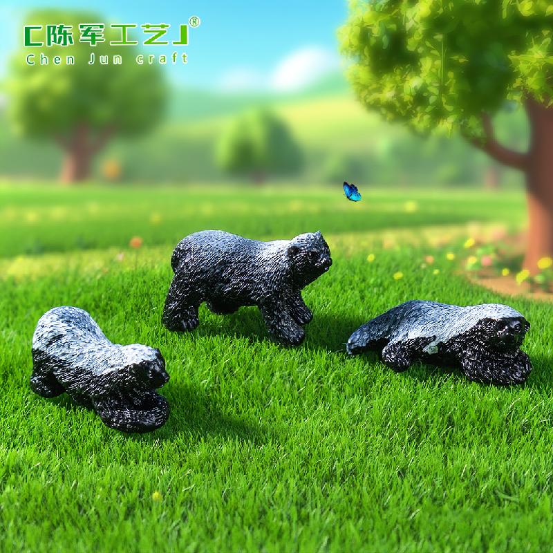 Phụ Kiện Tiểu Cảnh 跨境新品微景观创意写实平头哥公仔 DIY装饰品配件迷你树脂小摆件