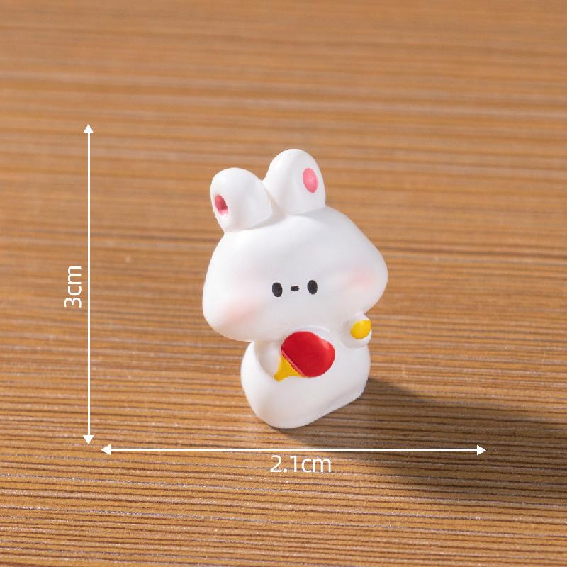 微景观创意运动会乒乓球小动物公仔 DIY装饰品配件微缩场景小摆件