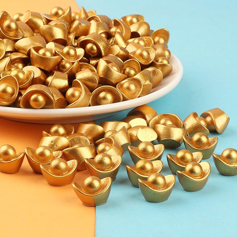 Charm kim nguyên bảo mini DIY tiểu cảnh Tết (FF-70)