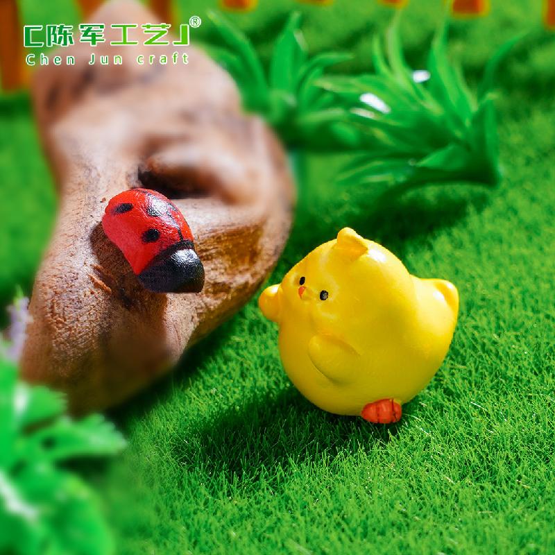 Phụ Kiện Tiểu Cảnh 苔藓微景观创意小鸡仔萌粒园艺造景 DIY装饰品配件迷你桌面小摆件