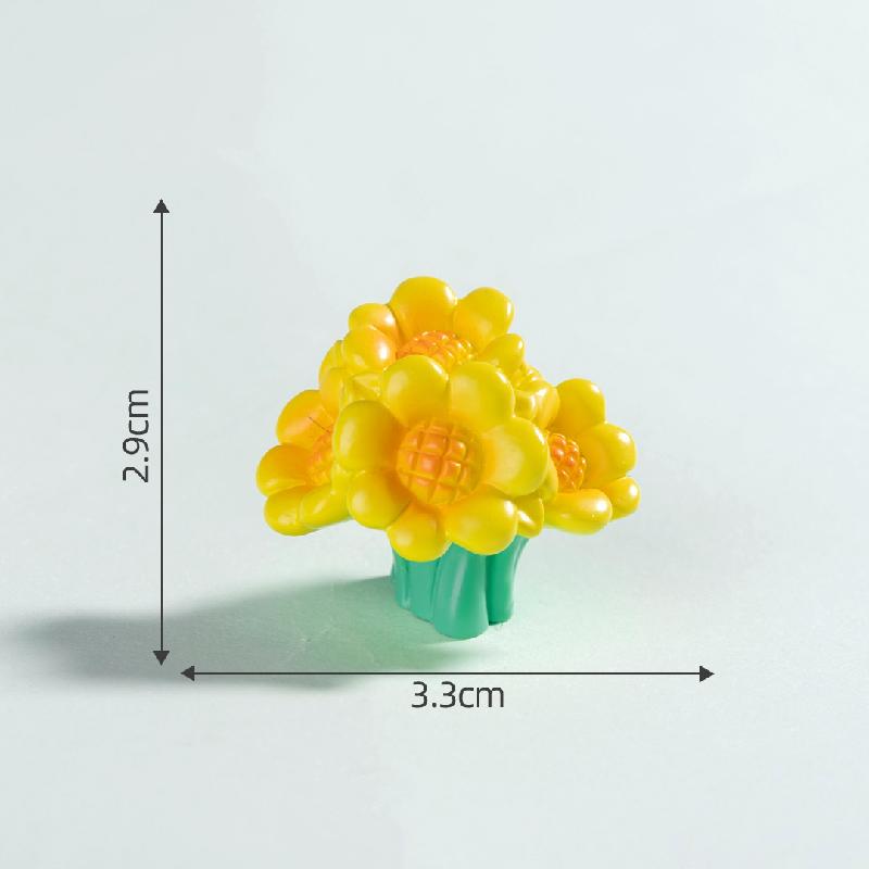 Tiểu cảnh hướng dương và mèo DIY, phụ kiện tiểu cảnh mini bàn thu nhỏ đáng yêu (ZC-1043)