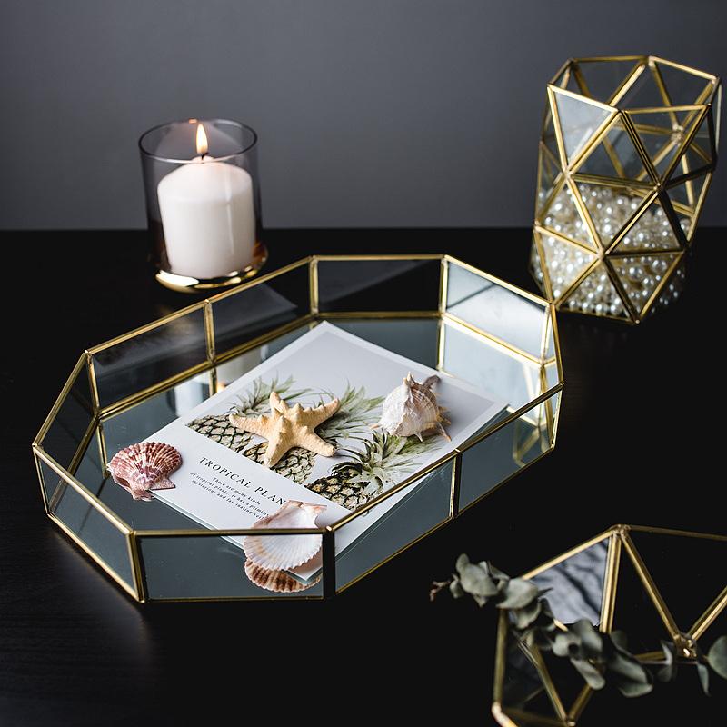 Chậu Đa Giác DG-122 Khay đựng bánh ngọt, thức uống và trang sức bạc