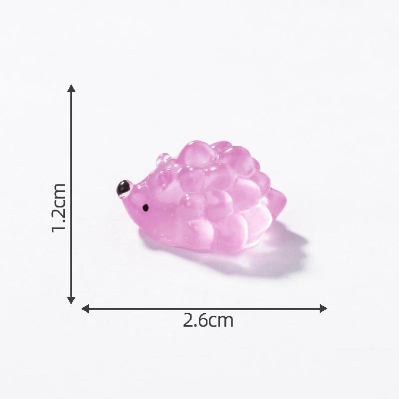 Tiểu cảnh nhím phát sáng DIY, phụ kiện tiểu cảnh mini resin treo bàn garden đáng yêu cute (ZC-1455)