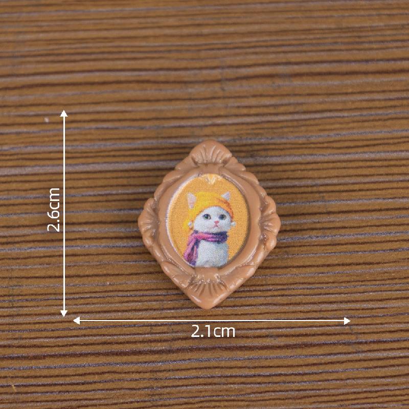 Tiểu cảnh tranh tường, chậu sen đá, nhà búp bê DIY, phụ kiện bàn resin tiểu cảnh mini (ZC-348)