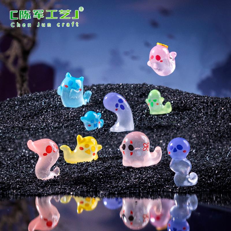 Phụ Kiện Tiểu Cảnh 微景观创意百变小幽灵天使万圣节造景 DIY装饰品挂配件迷你小摆件