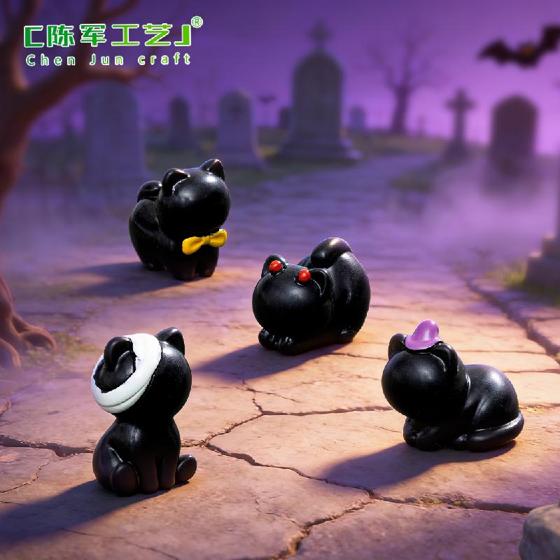 Phụ Kiện Tiểu Cảnh Mèo Không Mặt Halloween Mini (PK-211)