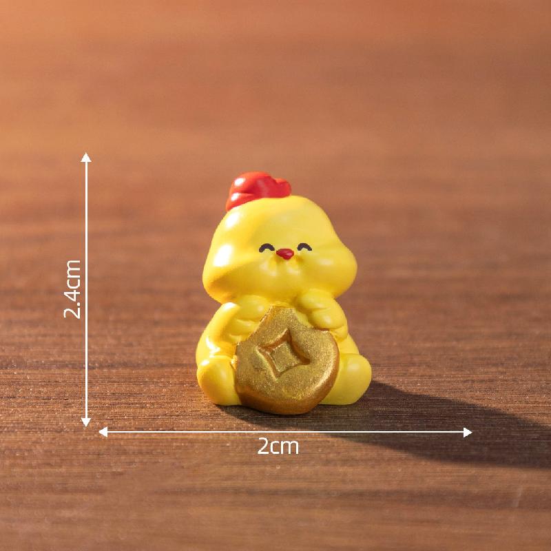 Tiểu cảnh 12 con giáp, đồng tiền vàng DIY, búp bê xe hơi, bàn tiểu cảnh mini (ZC-678)