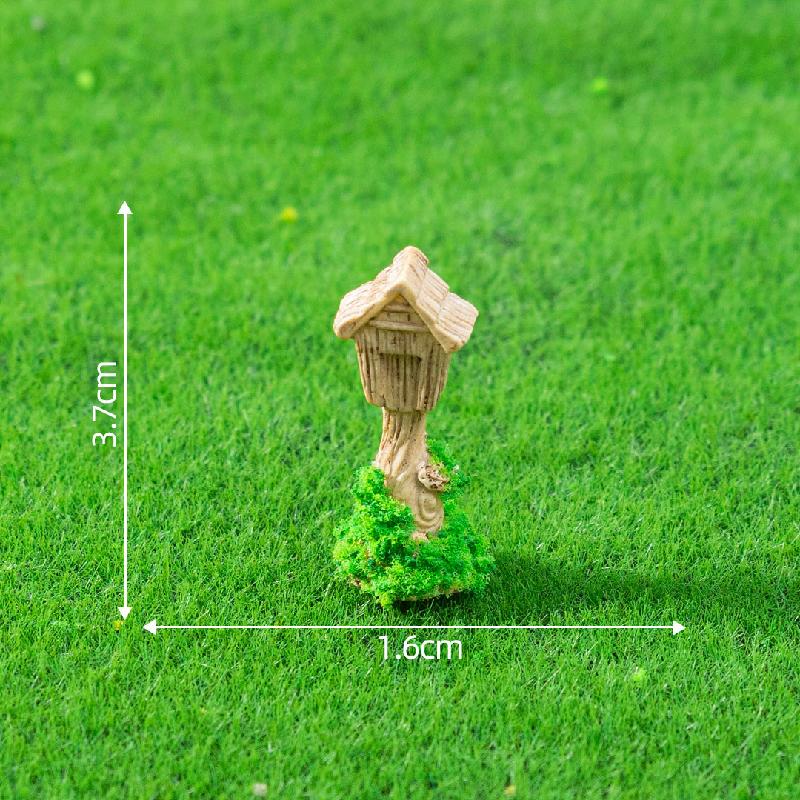 Gốc cây, ghế gỗ, viên gạch sân vườn mini DIY, phụ kiện tiểu cảnh sáng tạo bàn (ZC-33)