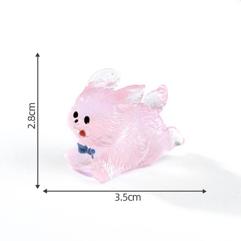 Tiểu cảnh cún mưa gió phát sáng DIY, phụ kiện tiểu cảnh mini treo bàn resin garden đáng yêu cute (ZC-1444)