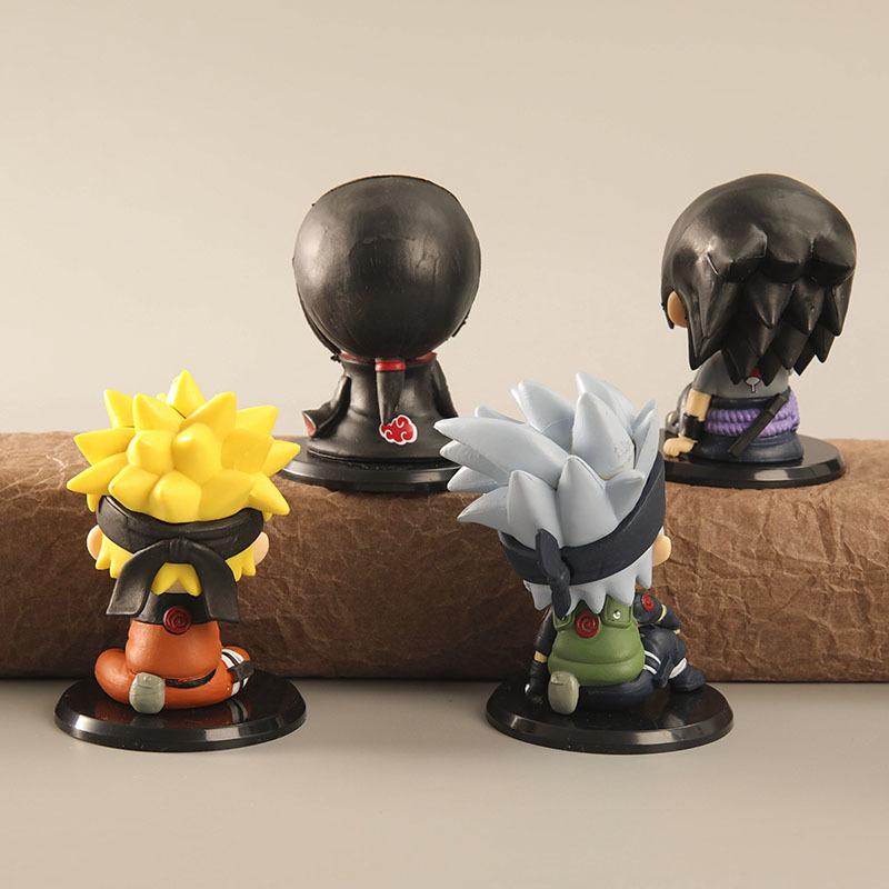 Bộ 4 đồ chơi động vật hoạt hình Naruto để ngồi của hãng. ZZ-626