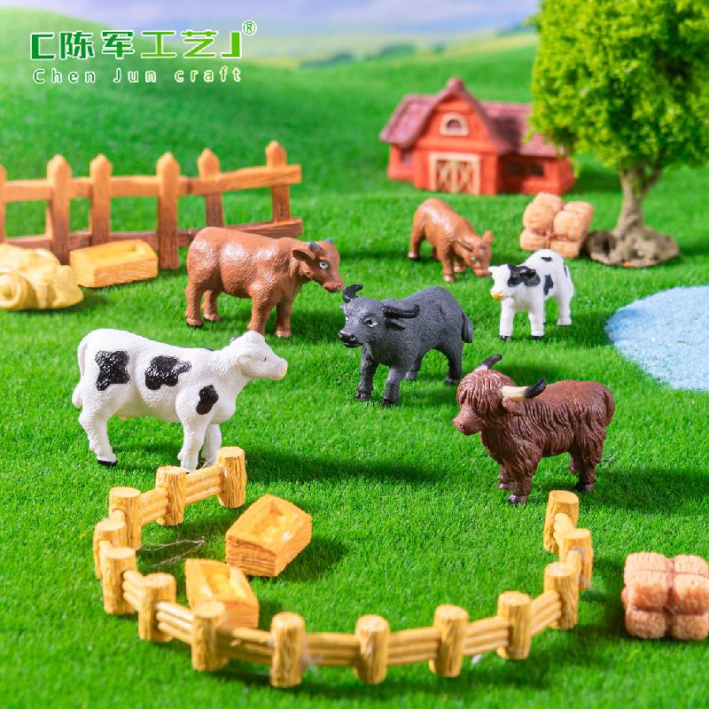 Phụ Kiện Tiểu Cảnh 微景观创意写实牛园艺造景DIY装饰品配件迷你小摆件