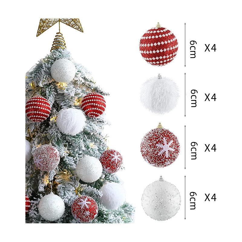 Trang Trí Noel Trang trí Noel: Bóng xốp trắng, thủ công lông mịn cao cấp