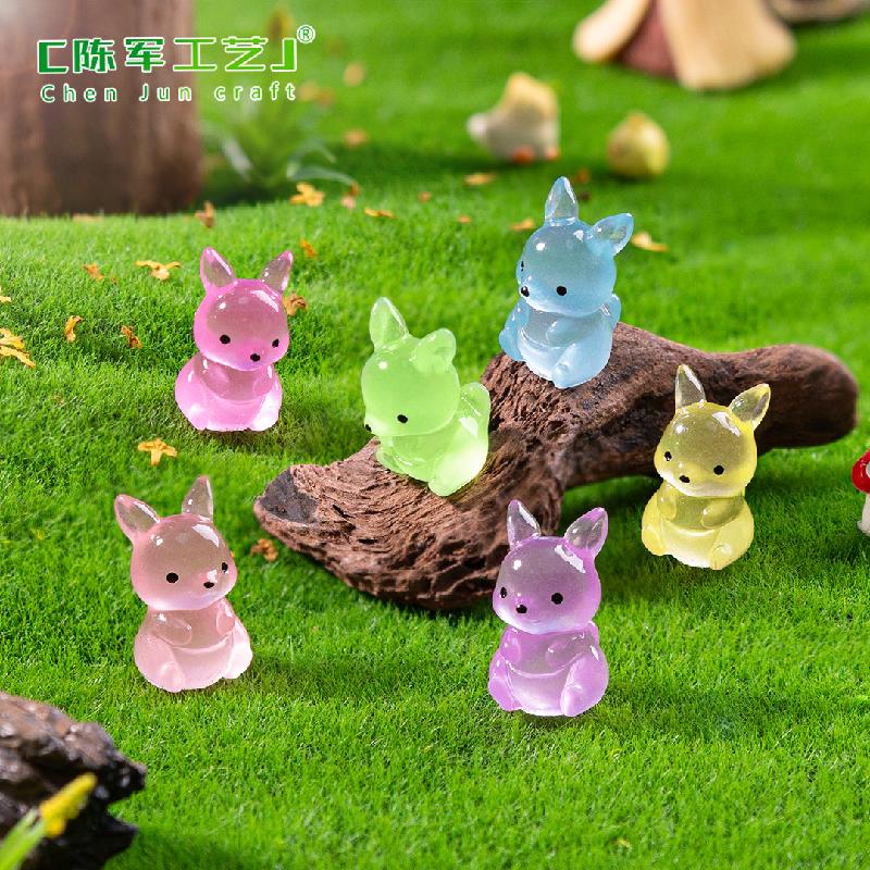 Phụ Kiện Tiểu Cảnh 微景观创意夜光袋鼠萌粒园艺造景 DIY装饰品挂配件迷你桌面小摆件