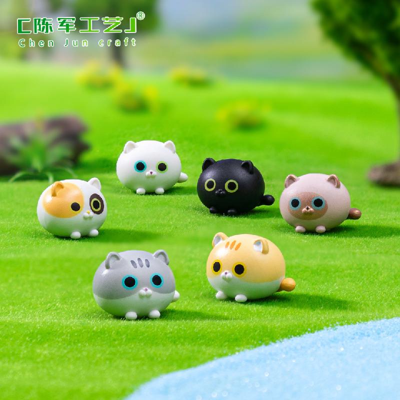 Phụ Kiện Tiểu Cảnh 微景观创意可爱暹罗橘猫公仔园艺造景 DIY装饰品挂配件迷你小摆件
