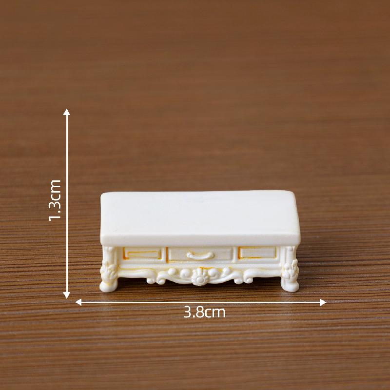 Sofa, giường Baroque mini, búp bê DIY, phụ kiện tiểu cảnh bàn thu nhỏ (ZC-73)