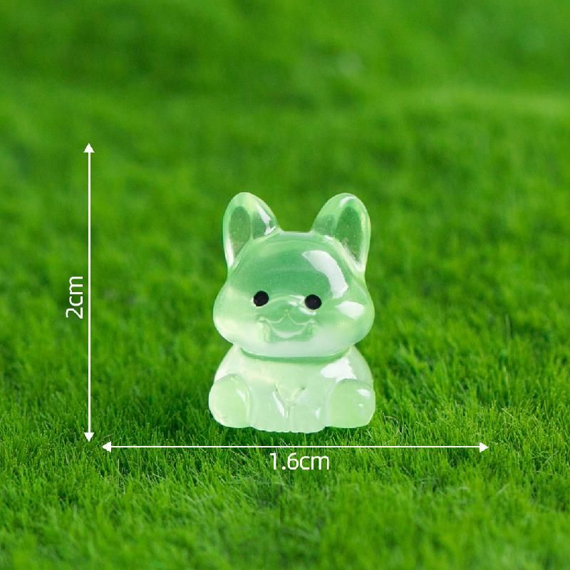 Tiểu cảnh chó Pug phát sáng DIY, phụ kiện tiểu cảnh mini bàn treo garden cute (ZC-1100)