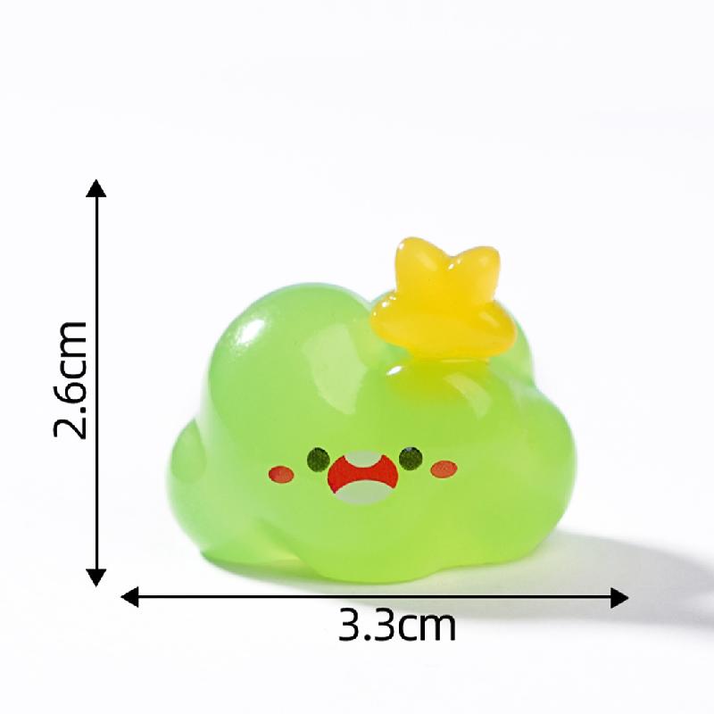 Tiểu cảnh đám mây phát sáng DIY, phụ kiện tiểu cảnh mini resin treo bàn garden đáng yêu (ZC-1349)