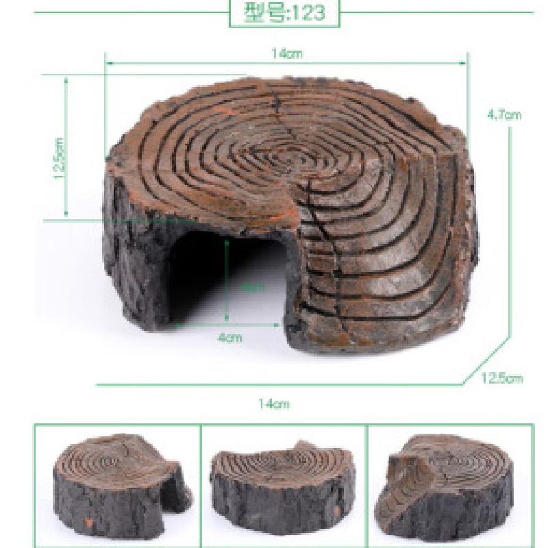 爬宠躲避穴躲避洞爬台晒背晒台乌龟树脂装饰布景鱼缸水族景观造景