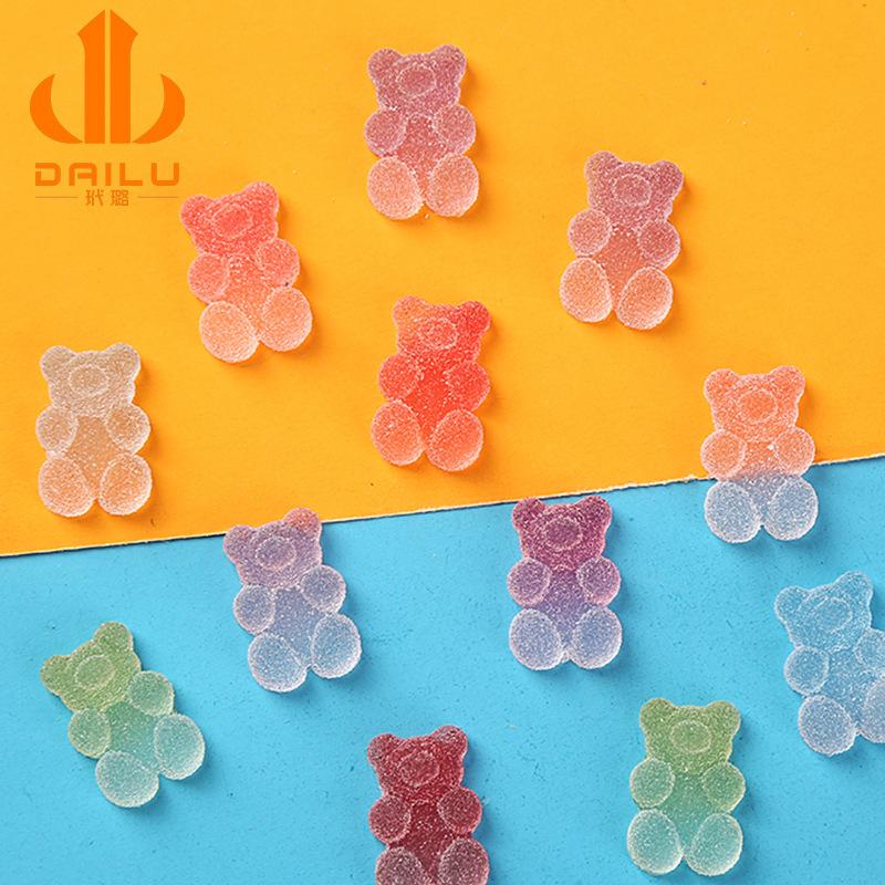 Charm gấu gummy màu DIY trang trí vỏ điện thoại (FF-510)