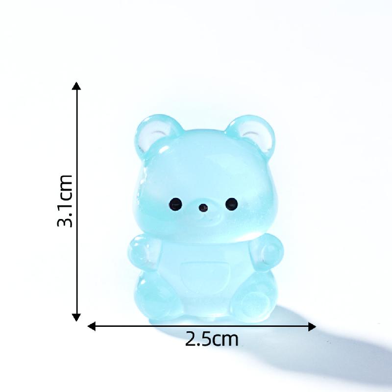 Tiểu cảnh gấu phát sáng DIY, phụ kiện tiểu cảnh mini treo bàn đáng yêu, cute (ZC-1125)
