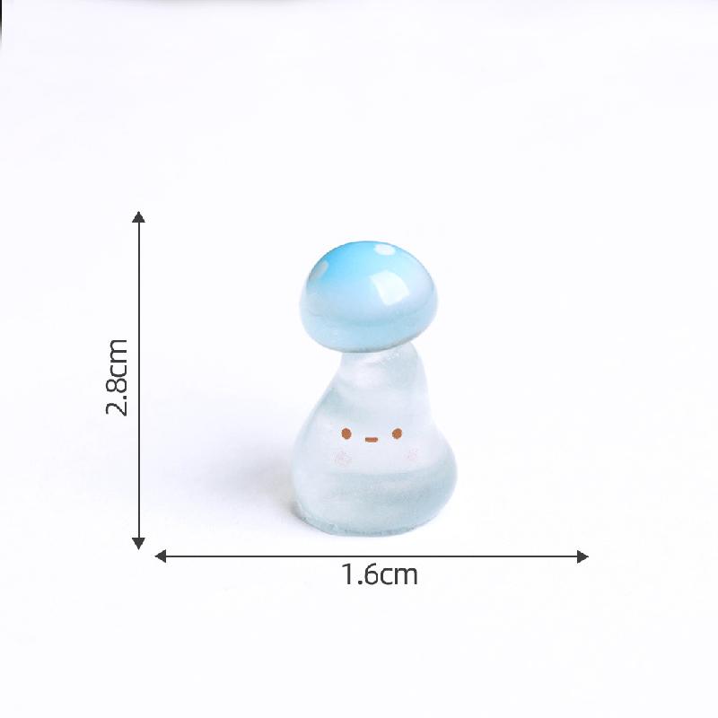 Tiểu cảnh nấm nghiêng phát sáng, rêu DIY, phụ kiện bàn tiểu cảnh mini đáng yêu (ZC-326)