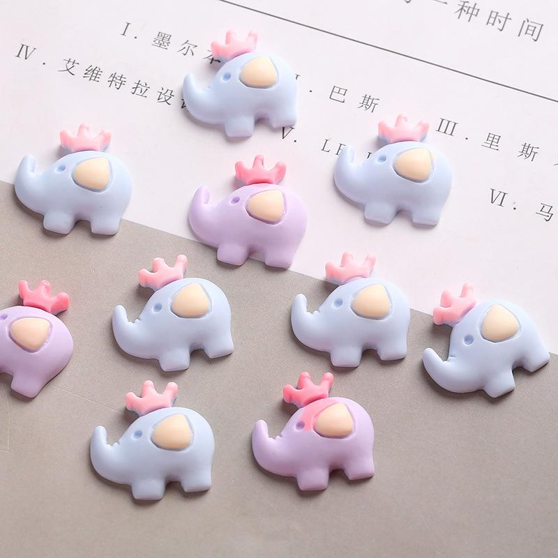 树脂配件卡通大象 头饰diy饰品配件 儿童发夹奶油滴胶手机壳贴片