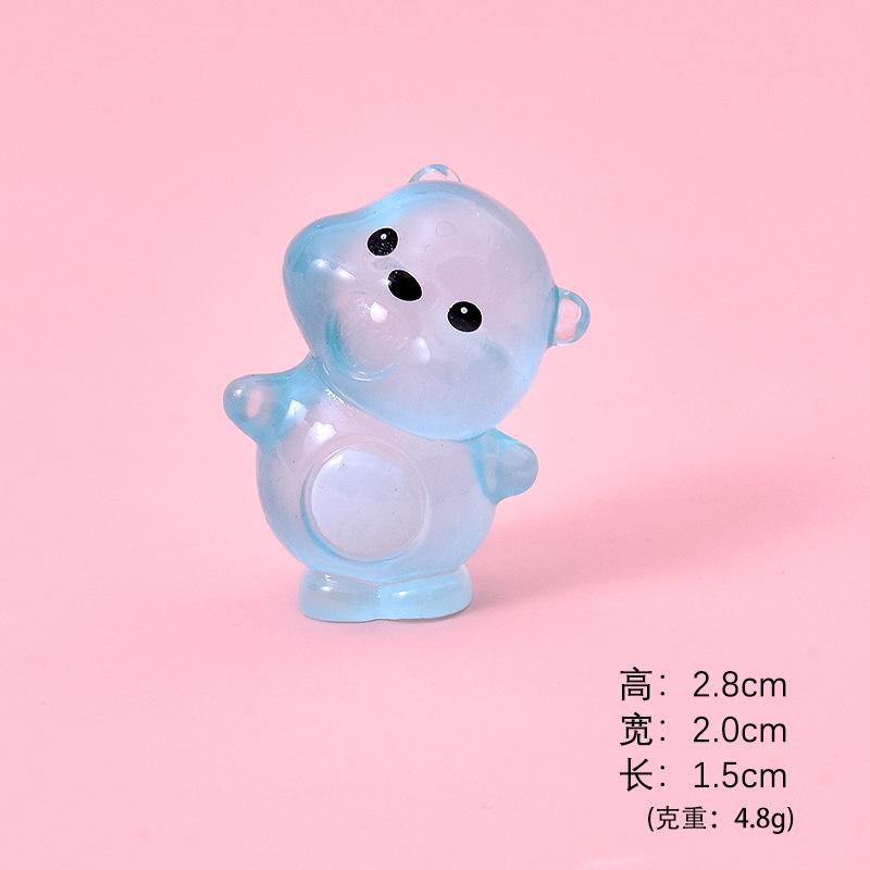Hải ly phát sáng resin mini, tiểu cảnh, blind box, trang trí xe (NX-603)