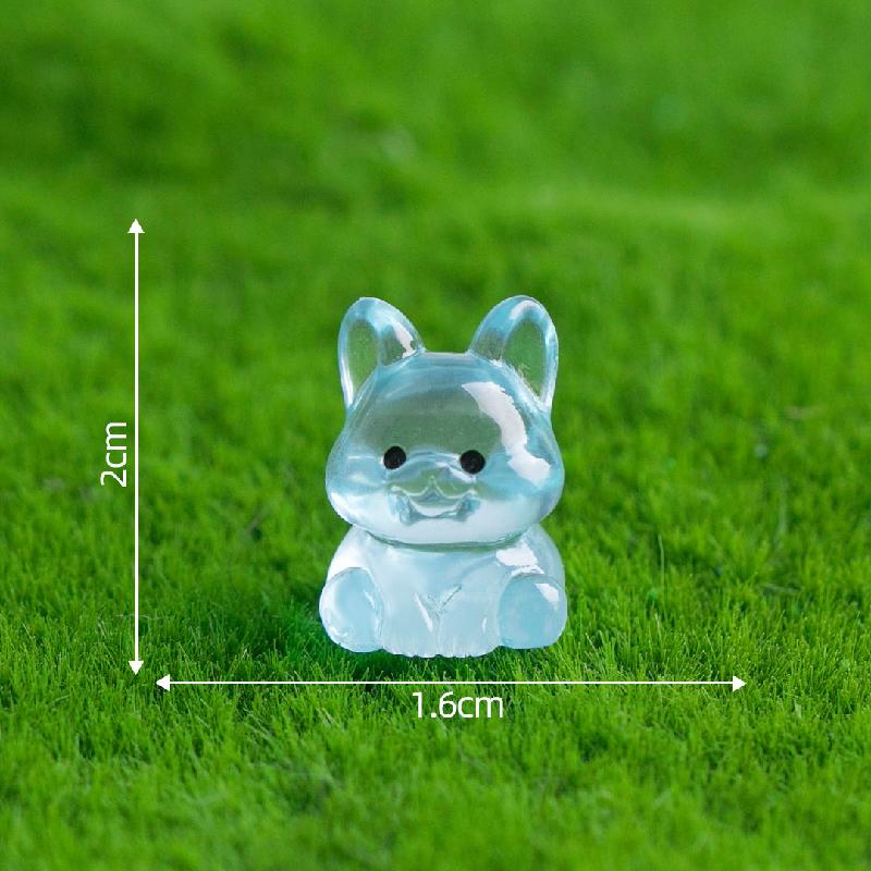 Tiểu cảnh chó Pug phát sáng DIY, phụ kiện tiểu cảnh mini bàn treo garden cute (ZC-1100)