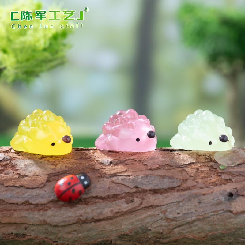 Phụ Kiện Tiểu Cảnh 微景观创意夜光可爱小刺猬园艺造景 DIY装饰品配件迷你桌面小摆件