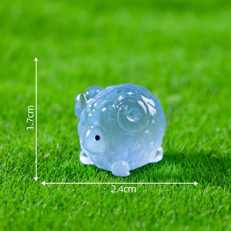Tiểu cảnh cừu nhỏ phát sáng DIY, phụ kiện tiểu cảnh mini resin treo bàn garden đáng yêu (ZC-1427)