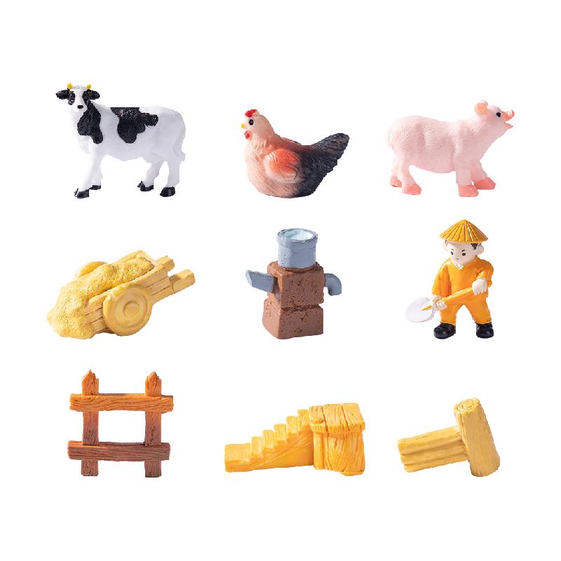 Tiểu cảnh nông trại: bò, cừu, DIY, phụ kiện bàn tiểu cảnh mini đồng quê nhỏ xinh (ZC-157)