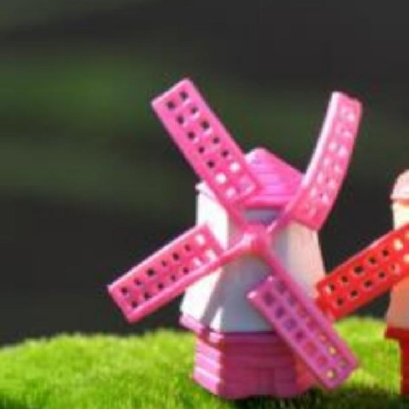 Tiểu cảnh rêu kèm cối xay gió trang trí cây mini (ZC-636)