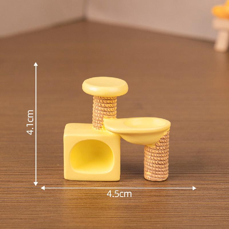 Tiểu cảnh mèo leo cây dễ thương, búp bê DIY, phụ kiện trang trí bàn mini đáng yêu (ZC-14)