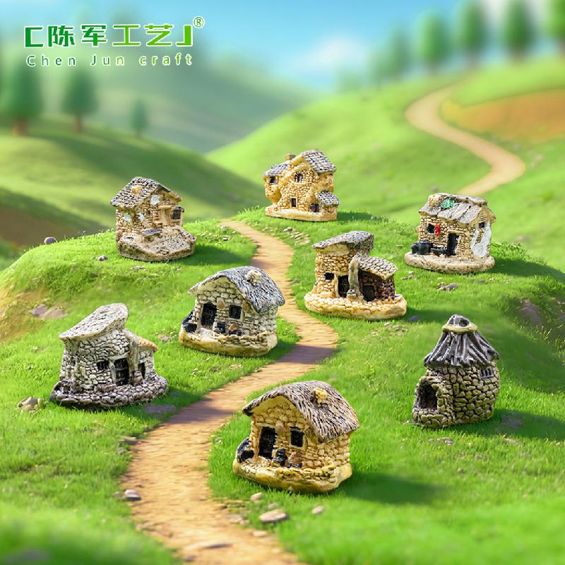 Phụ Kiện Tiểu Cảnh Tiểu cảnh nhà nhỏ Zakka, trang trí chậu cây với 8 mẫu (ZC-297)