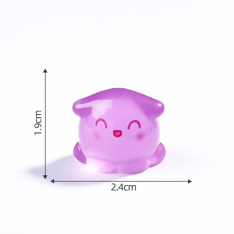Tiểu cảnh bạch tuộc biển phát sáng DIY, phụ kiện tiểu cảnh mini resin garden treo bàn đáng yêu cute (ZC-1473)