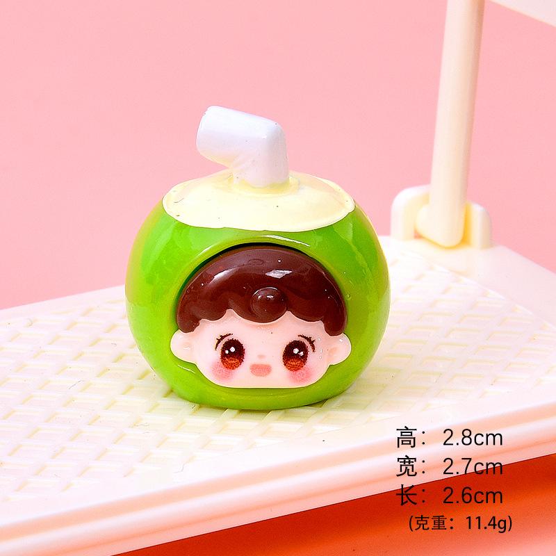 Trái cây hoạt hình resin mini, mô hình để bàn, nhà búp bê (NX-606)