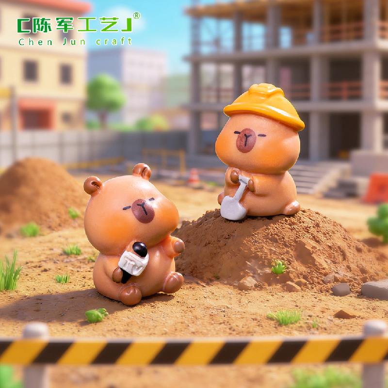 Phụ Kiện Tiểu Cảnh Capybara phóng viên mini trang trí nhà búp bê (PK-703)