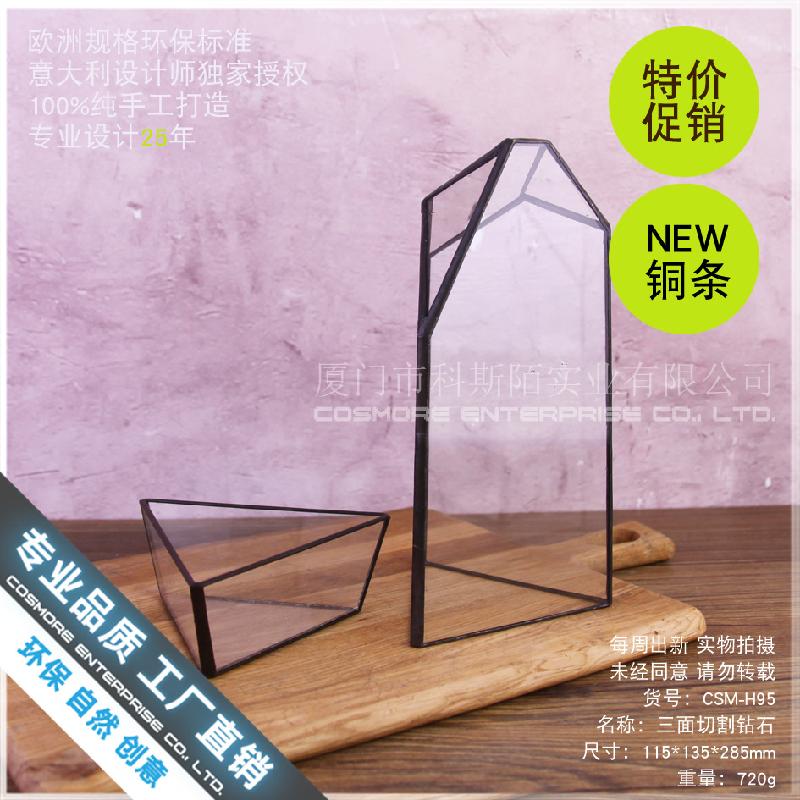 Chậu Đa Giác Bình kính tạo cảnh không đều, bình rêu DIY (DG-68)