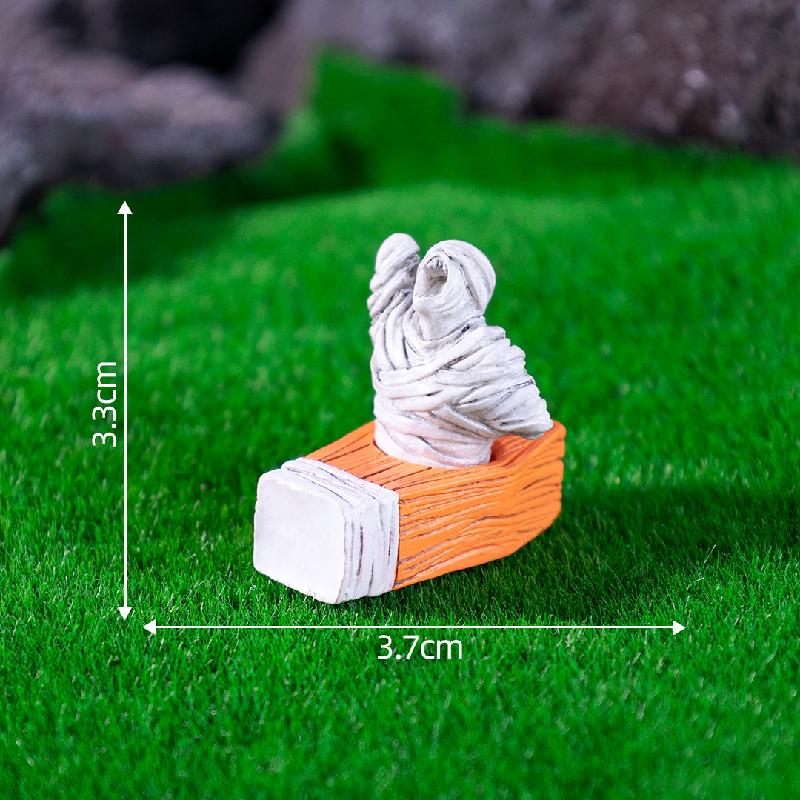 Tiểu cảnh Halloween: xác ướp, sọ mini DIY, phụ kiện treo bàn tiểu cảnh sáng tạo (ZC-245)